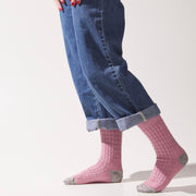 Sealskinz Wroxham Bamboo Mid Length Women's Waffle Sock Pink/Grey/Cream Women's SOCK