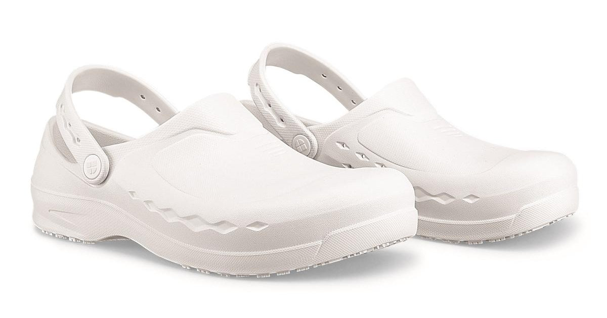 Shoes For Crews Zinc Slip Resistant Clog White BushWear