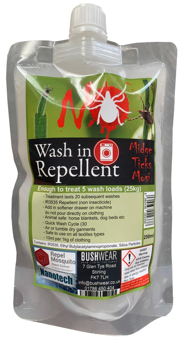 BushWear NO Tick Wash in Repellent 250ml