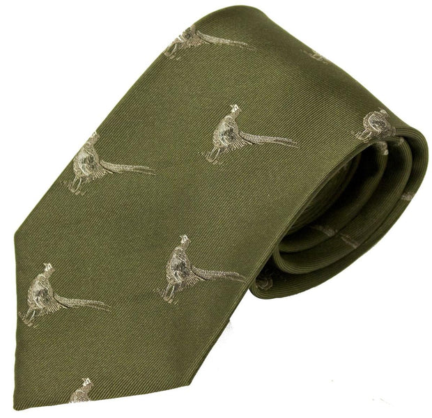 Bisley Tie - Green Pheasants