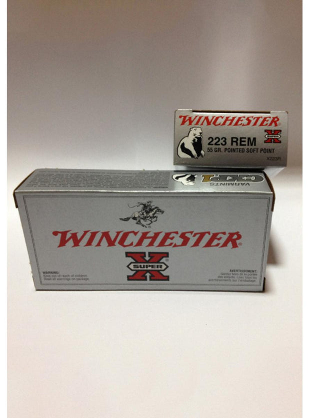 Winchester  .223 Rem Super X  55gr Pointed SP 20pk X223R