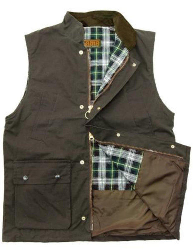 Game Classic Wax Gilet Brown