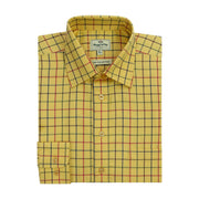 Hoggs of Fife Governor Premier Tattersall Shirt  Gold Check
