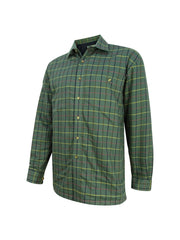 Hoggs of Fife Beech Fleece Lined Shirt Green Check