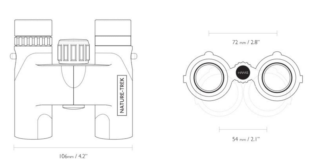 Hawke Nature Trek Compact 10x25 Binocular (Green) Binoculars BushWear