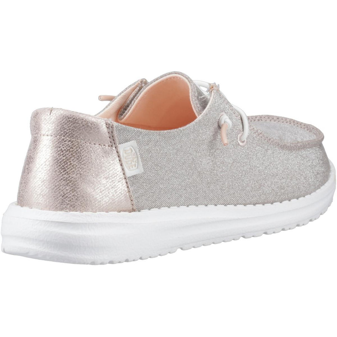 HEYDUDE Wendy Metallic Sparkle Shoe Rose Gold – BushWear