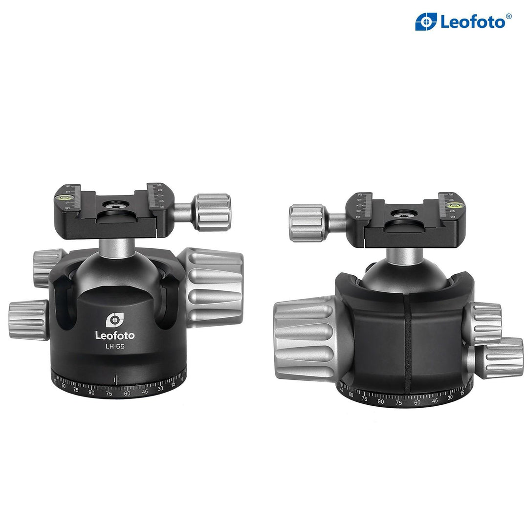 Leofoto LH-55 55mm Low Profile Ball Head with QP-70N Plate