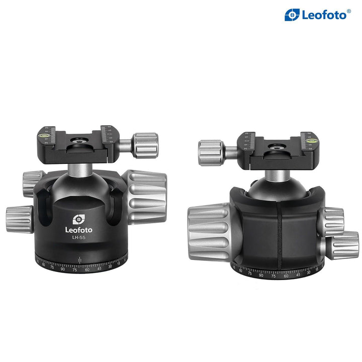 Leofoto LH-55 55mm Low Profile Ball Head with QP-70N Plate
