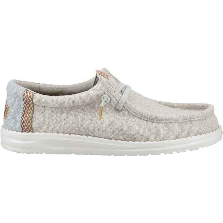 HEYDUDE Wally Jute Shoes Stone Grey/Iceberg Green