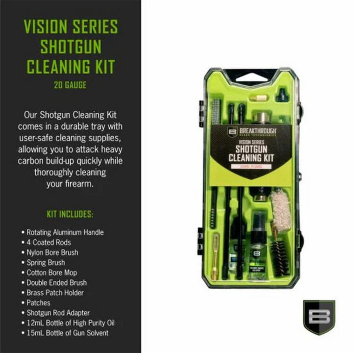 Breakthrough Clean Vision Series Shotgun Cleaning Kit 20 Gauge