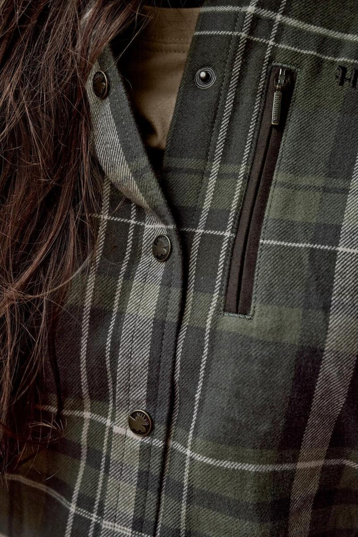 Harkila Pajala L/S shirt W Olive check