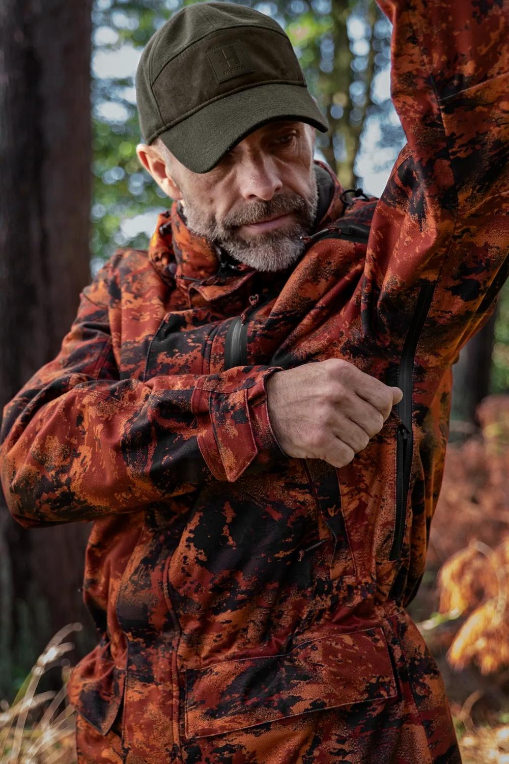 Harkila Forest Hunter GTX Camo Long Jacket in AXIS MSP® Autumn Orange
