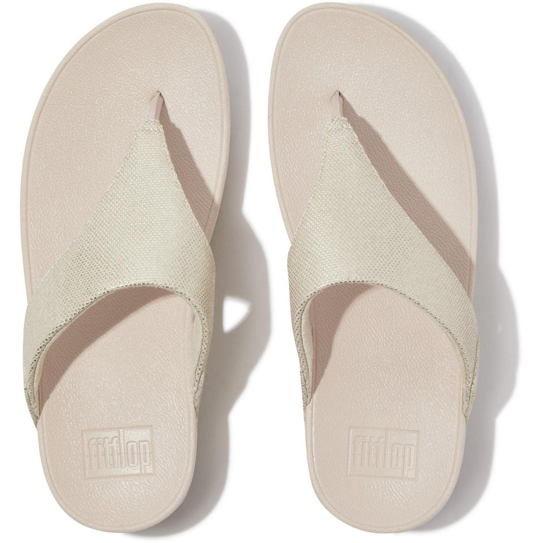 Fitflop Lulu Glitz Toe Post Sandals Platino