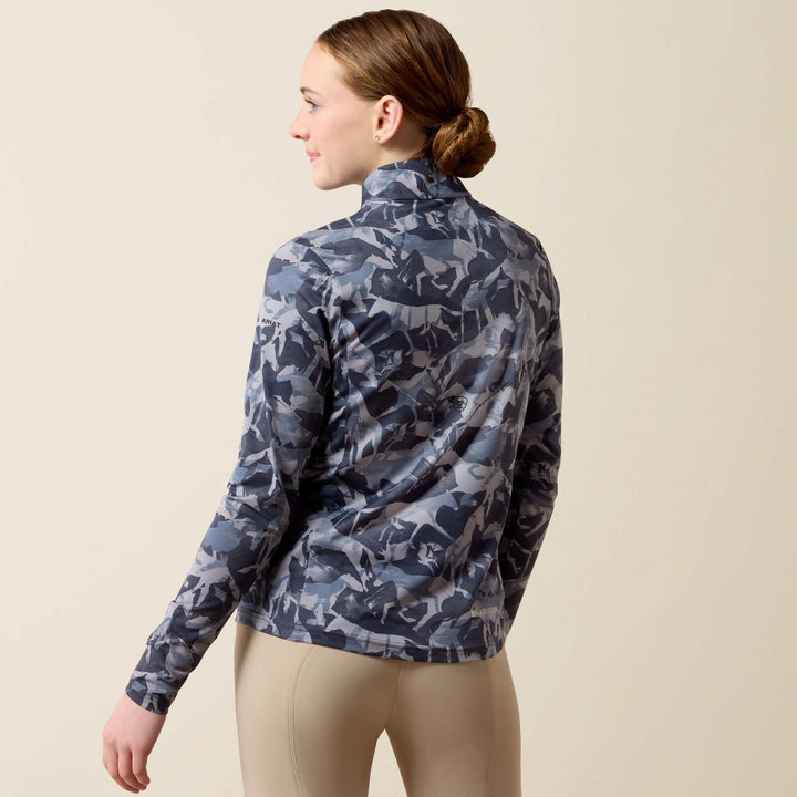 Ariat Youth Lunaveil 1/4 Zip Long Sleeve Base Layer Plr Cncdprt – view 2