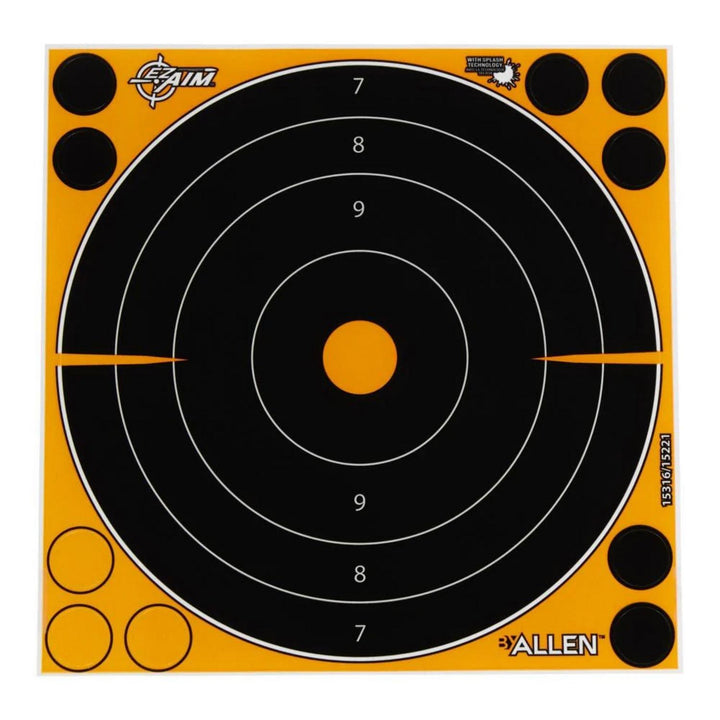 Allen EZ Aim Adhesive Splash 8 Inch Bullseye Target 6 Pack