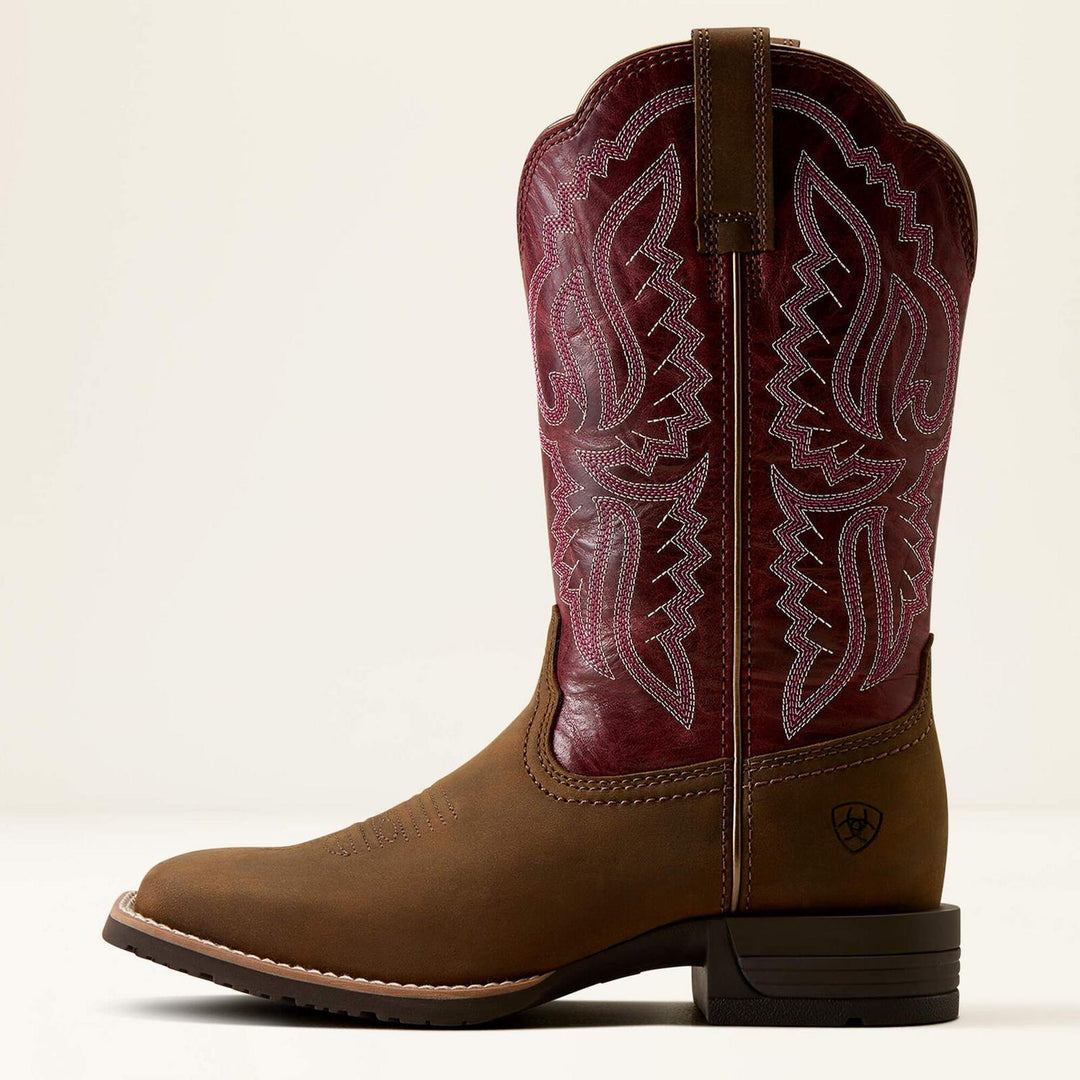 Ariat Ladies Hybrid Ranchwork Western Bkwds Brn/bry S