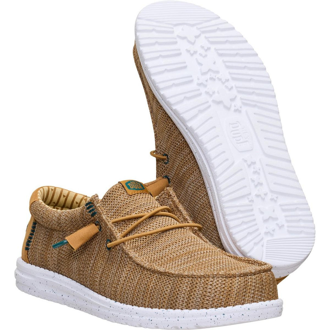 HEYDUDE Wally Stretch Sox Slip on Shoe Bone Brown/Multi