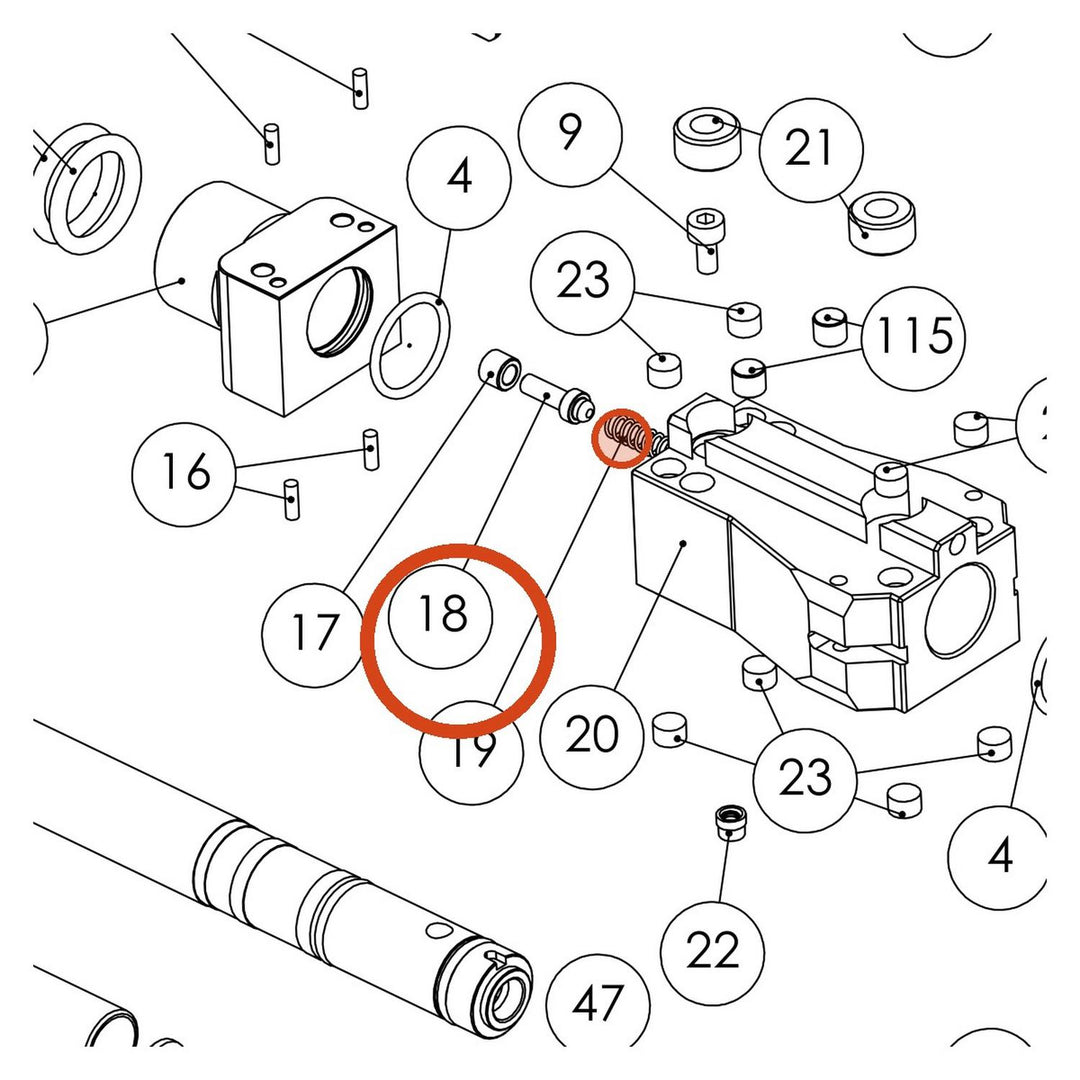 FX Impact M3 Reloading Block Spring Pin 10322