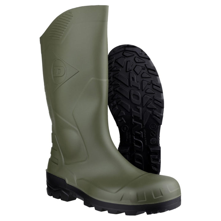 Dunlop Devon Full Safety Wellington Green/Black – view 2