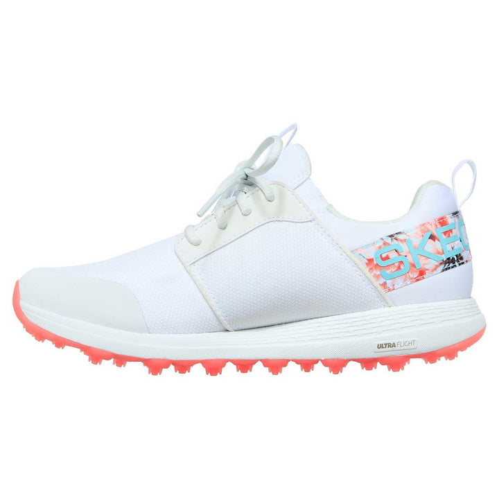 Skechers Performance Go Golf Max Sport Tropics Sports Shoes White/Multi - Lightweight, responsive ULTRA FLIGHT cushioning, Water-resistant mesh and synthetic upper with tropical print trim