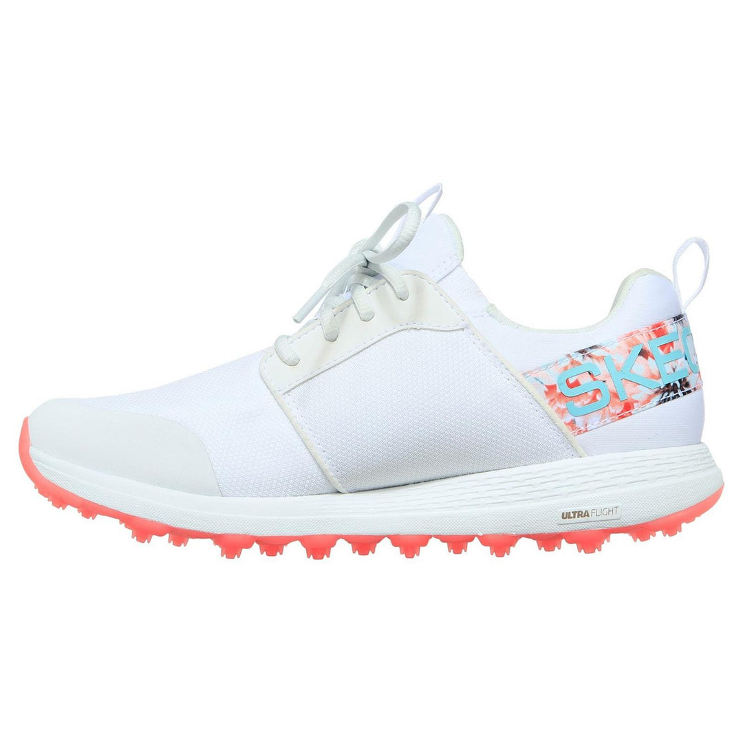 Skechers Performance Go Golf Max Sport Tropics Sports Shoes White/Multi - Lightweight, responsive ULTRA FLIGHT cushioning, Water-resistant mesh and synthetic upper with tropical print trim