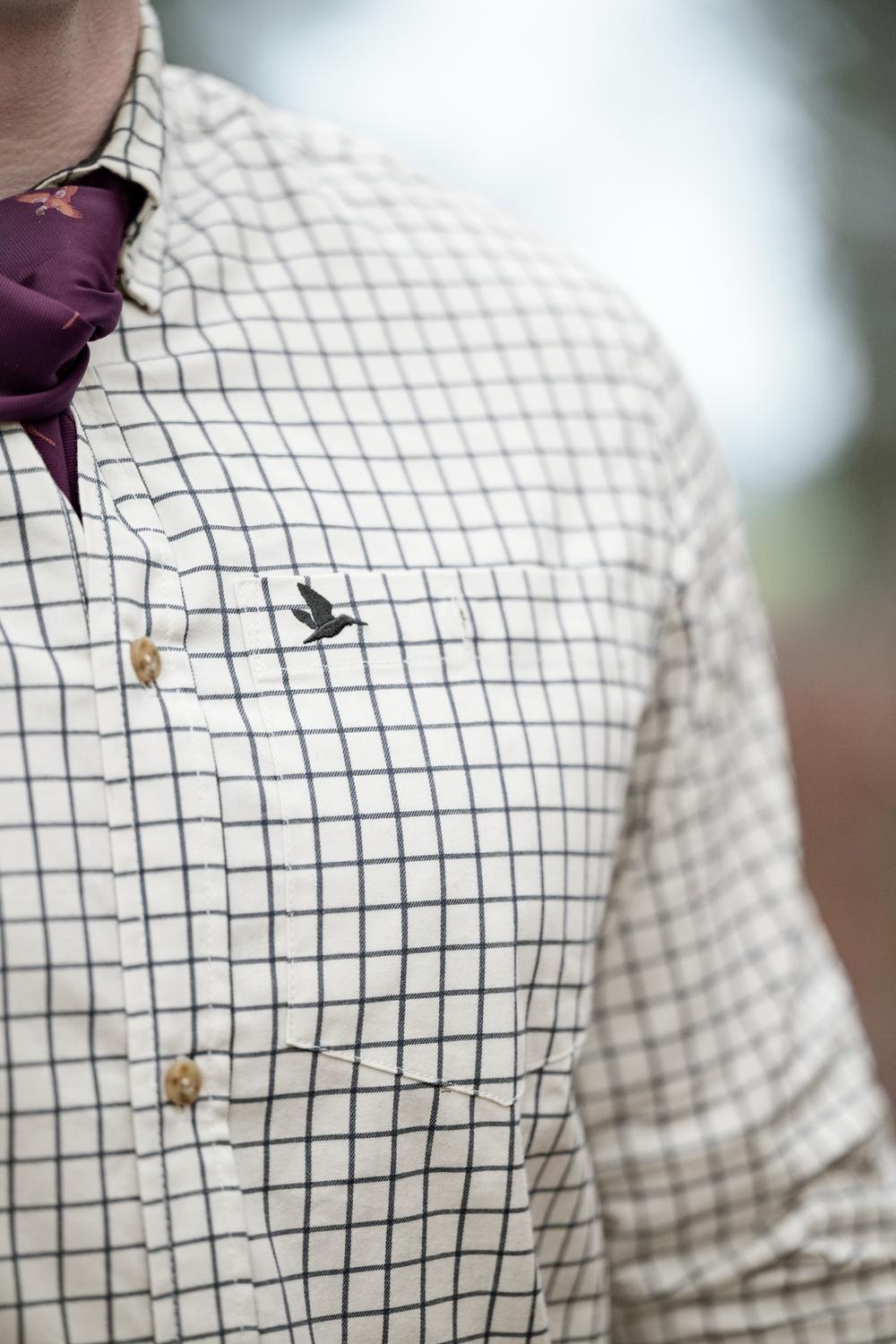 Oxford Shooting Shirt Dark Sapphire Check – view 3
