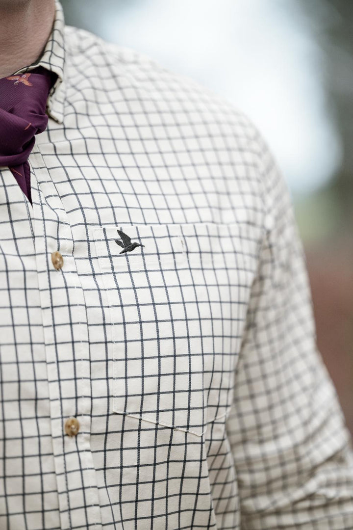 Oxford Shooting Shirt Dark Sapphire Check – view 3