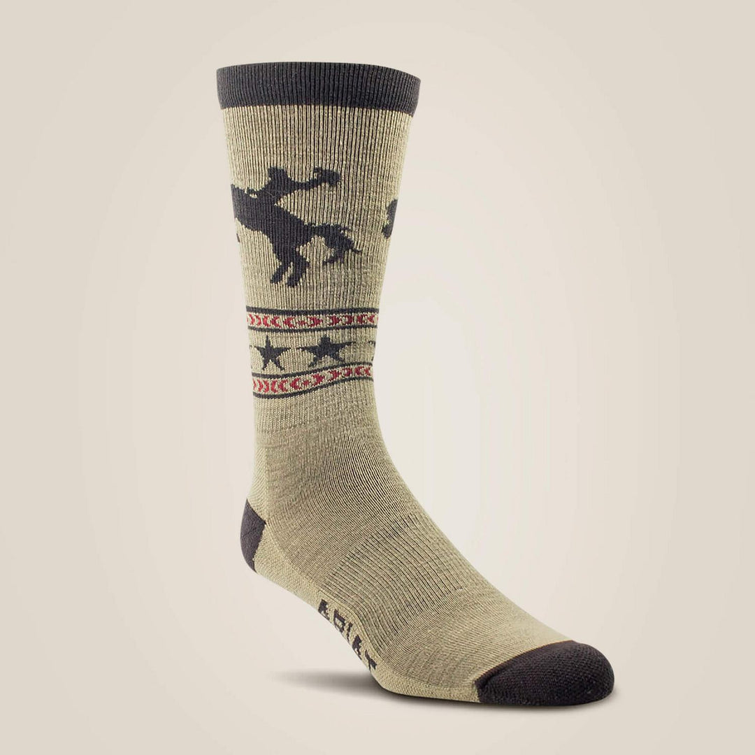 Ariat Bronc Rider Mid Calf Performance Wool Sock