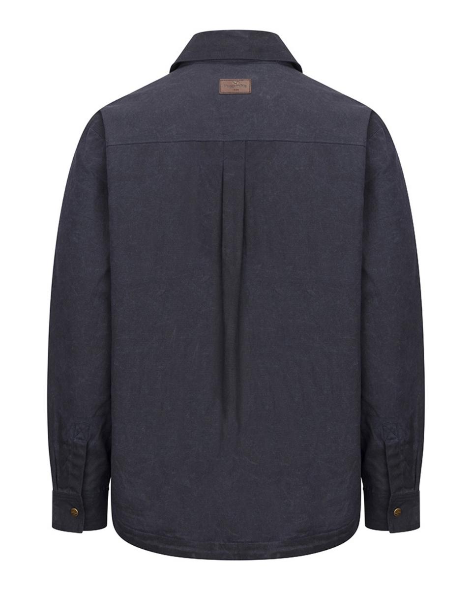 Hoggs of Fife Huntly Waxed Canvas Utility Overshirt - Midnig – view 2