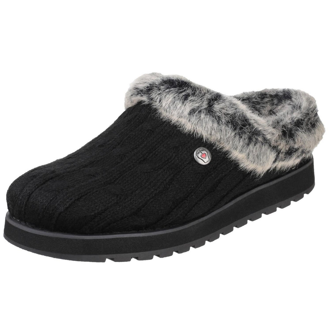Keepsakes Ice Angel Mule Slipper Black