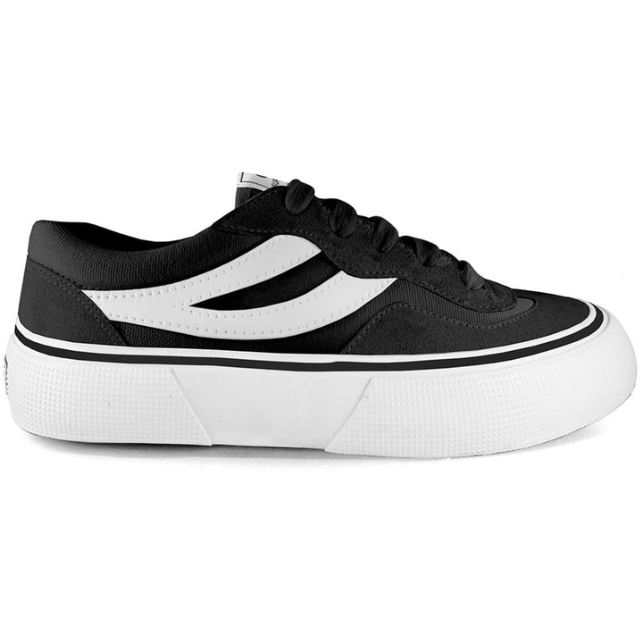 Superga 3041 Revolley Colorblock Platform Trainer Black/Whit
