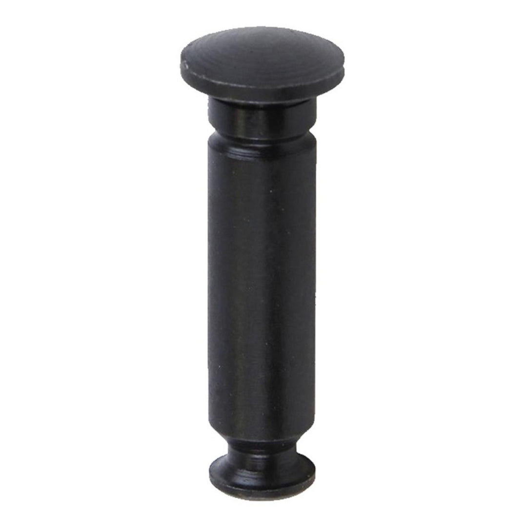 Smith & Wesson M&P 15-22 take down pin, black steel pin standing upright with a domed head and flanged base