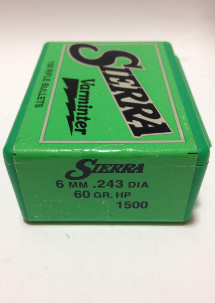 Sierra 6mm (1500) 60gr Varminter HP (100pk) Heads