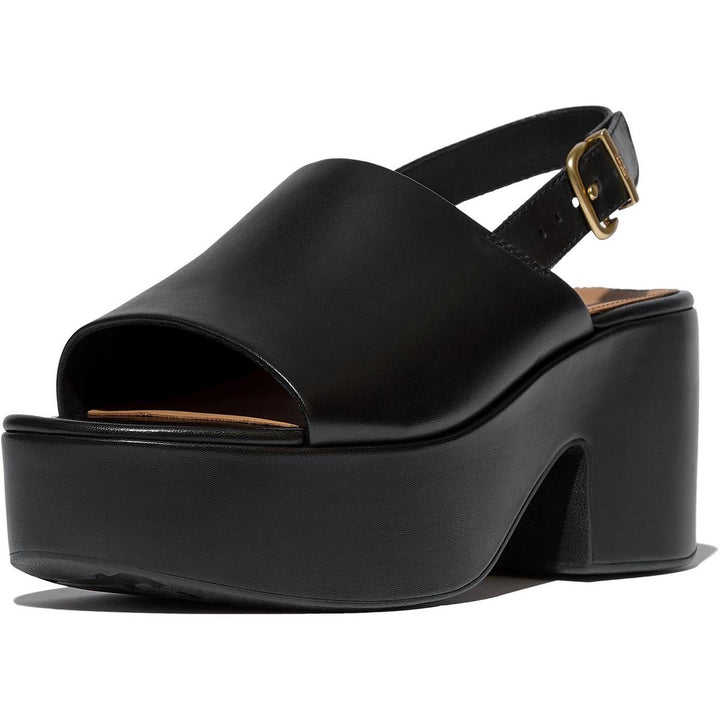 Fitflop Platfforms Heeled Backstrap Sandal Black