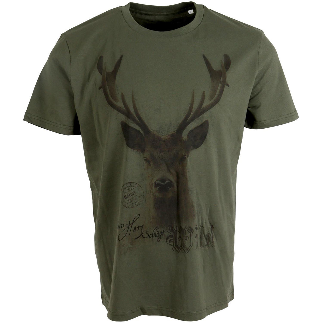 ALMTRACHT T-Shirt My heart beats wild - green