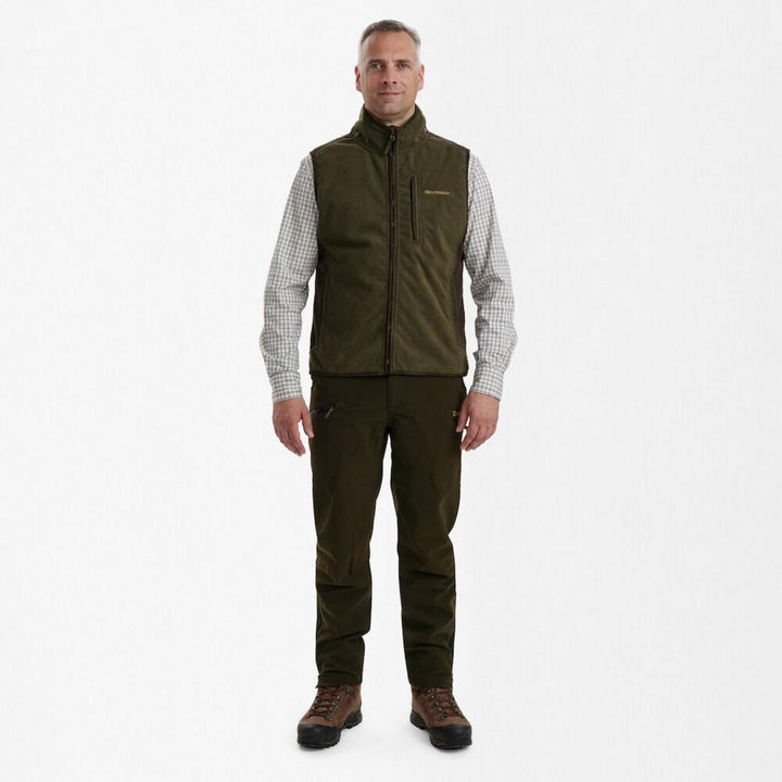 Deerhunter Gamekeeper Bonded Fleece Waistcoat Graphite Green
