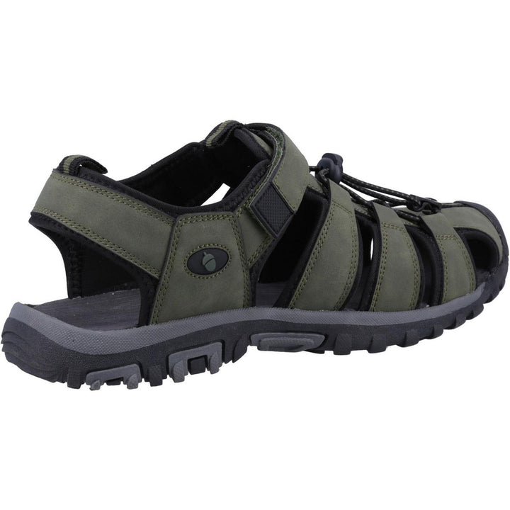 Cotswold Furze Sandals Khaki - is crafted with lightweight recycled uppers, It has a pull toggle fastening for secure fit
