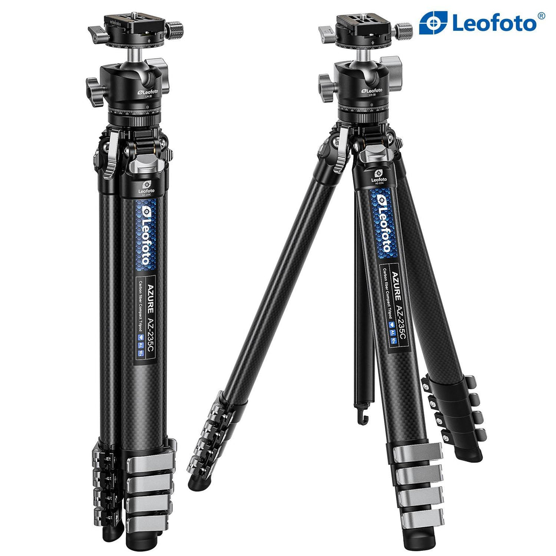 Leofoto Azure AZ-235C Carbon Travel Tripod with LH-30R Head