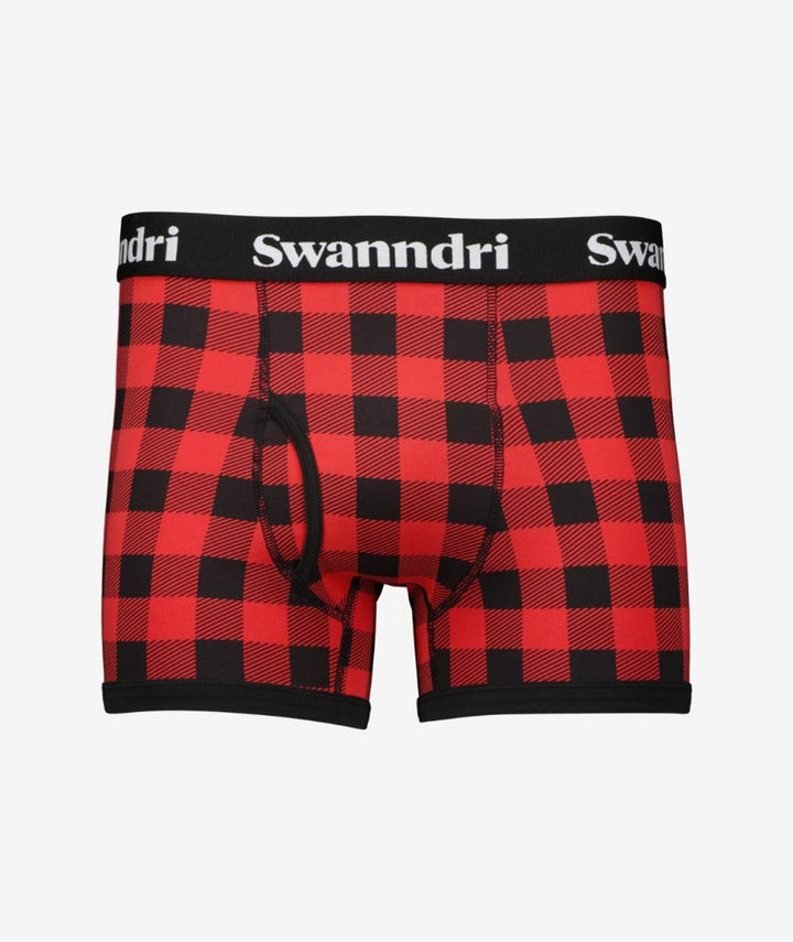Swanndri Men's Underwear - Organic Cotton Check Boxer Briefs