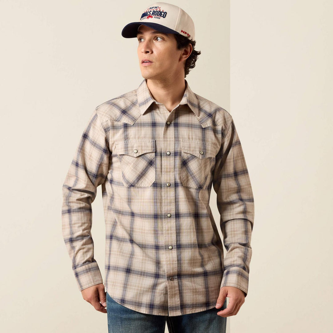 Ariat Mens Retro Hudde Fitted Long Sleeve Snap Shirt