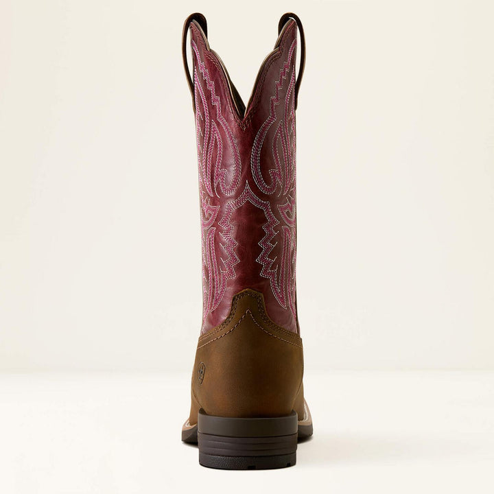 Ariat Ladies Hybrid Ranchwork Western Bkwds Brn/bry S