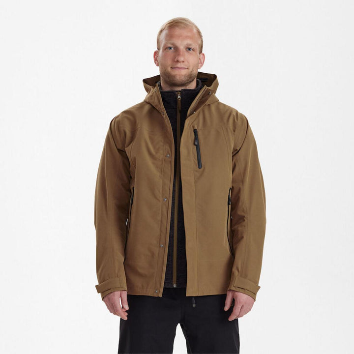 Deerhunter Sarek Shell Jacket with hood - butternut