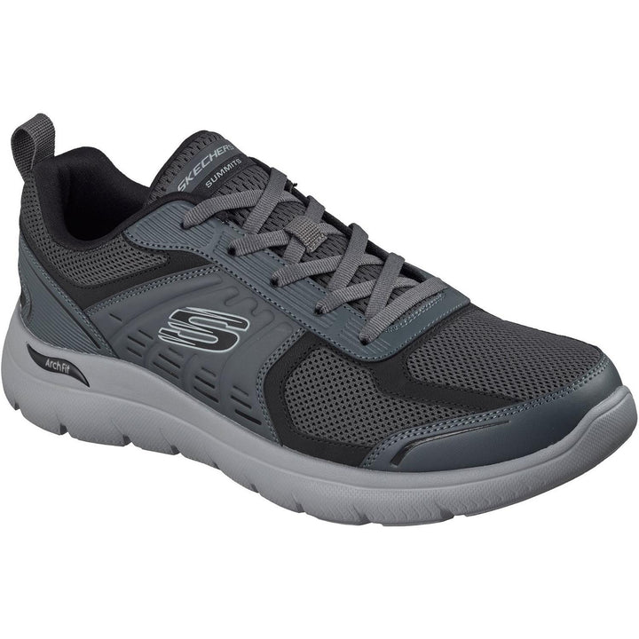 ARCH FIT SUMMITS LEEGE Charcoal Leather/Mesh/BLK Trim