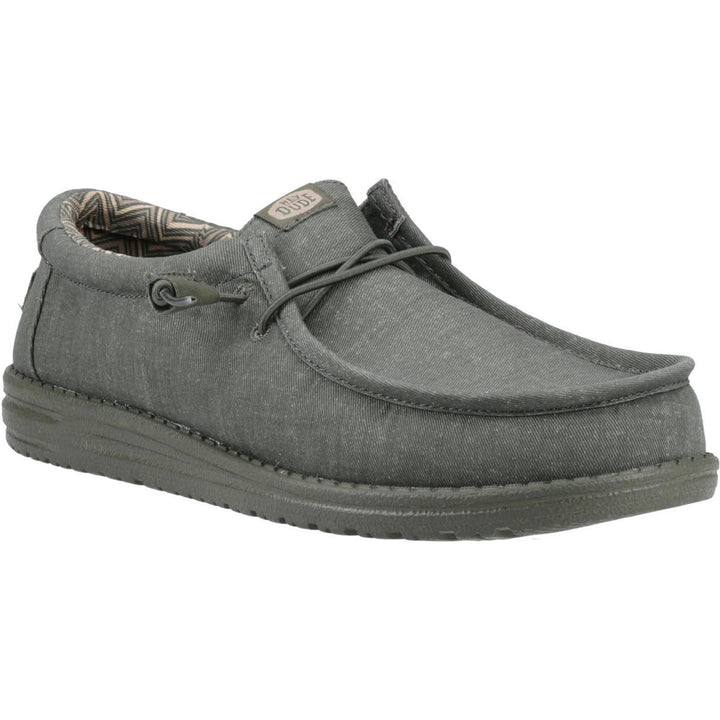 HEYDUDE Wally Stretch Canvas Shoes Deep Green