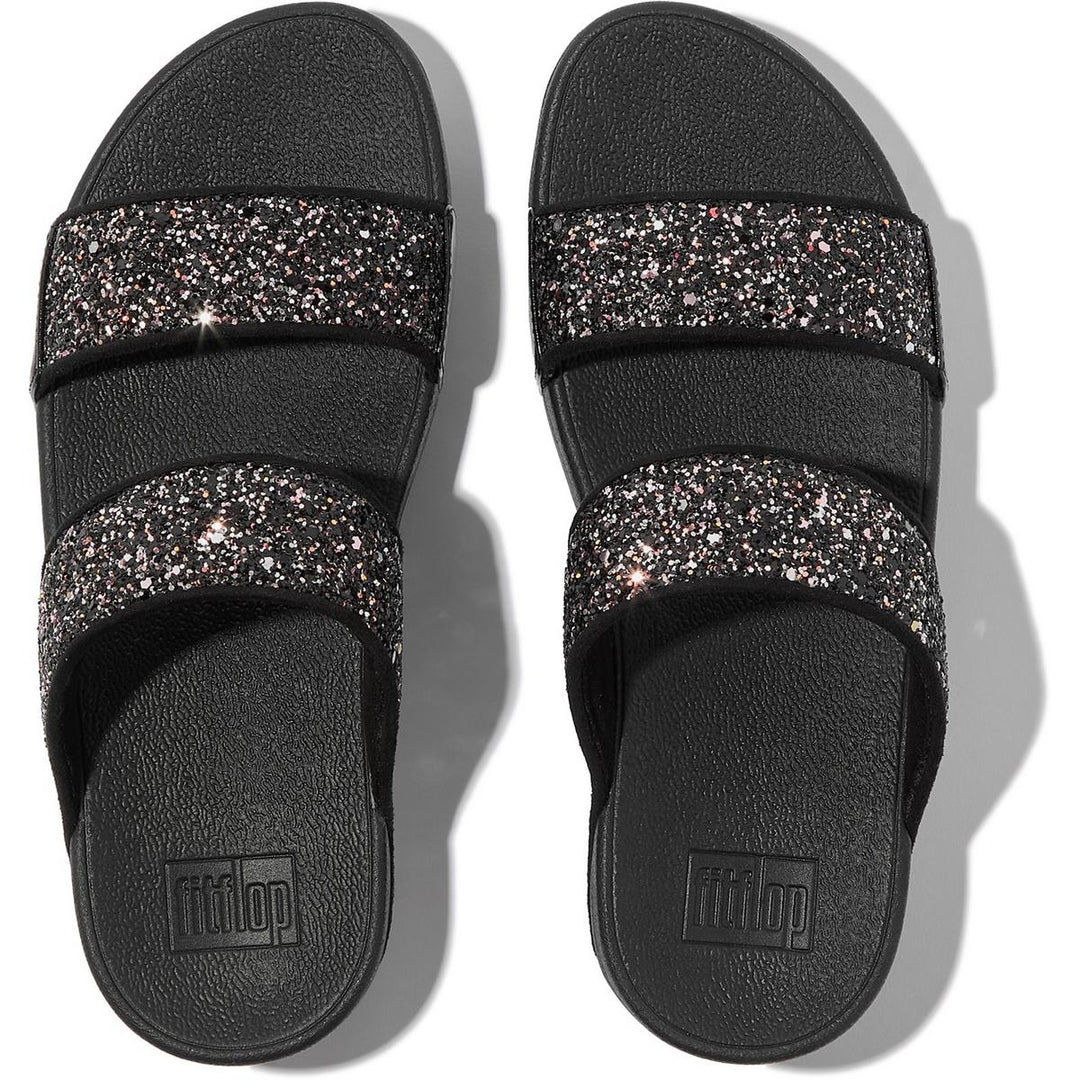 Fitflop Lulu 2 Bar Glitter Sandal Black/Multi