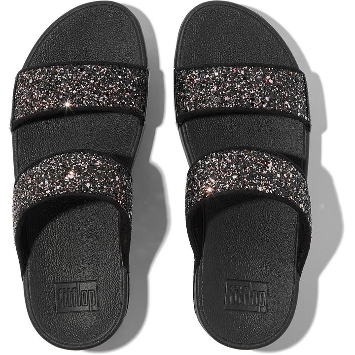 Fitflop Lulu 2 Bar Glitter Sandal Black/Multi