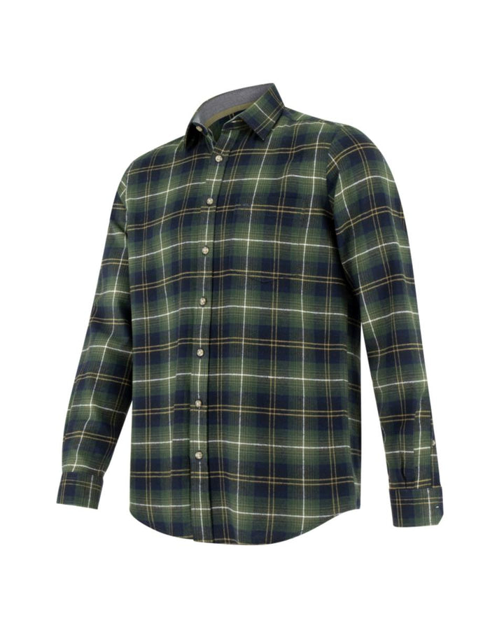 Hoggs of Fife Pitmedden Flannel Shirt - Green Check