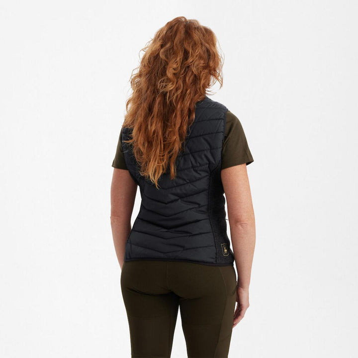 Deerhunter Lady Caroline Padded Waistcoat with knit Black