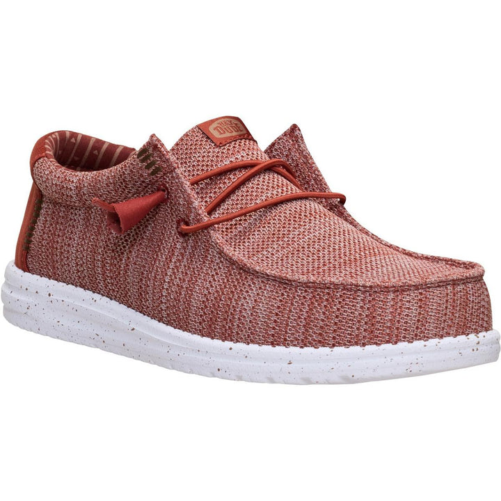 HEYDUDE Wally Stretch Sox Slip on Shoe Burnt Red/Multi