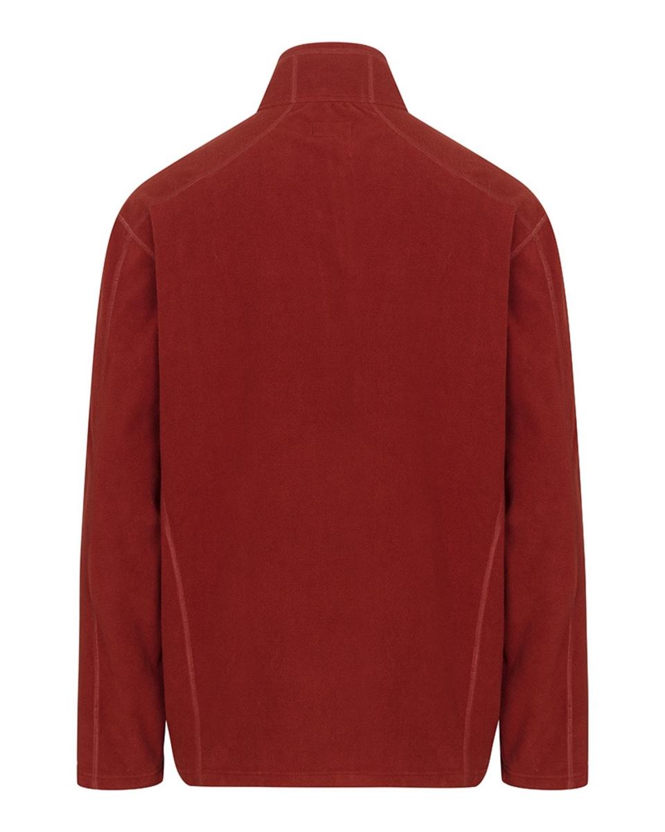 Hoggs of Fife Islander Techpro 1/4 Zip Shirt - Burnt Henna – view 3